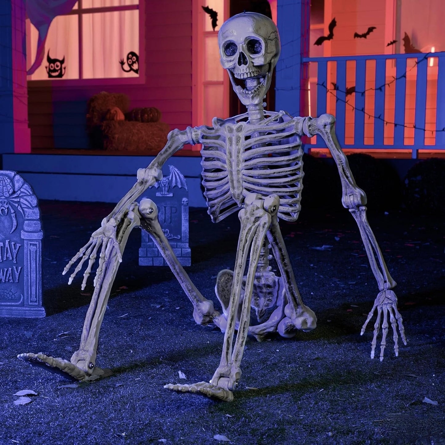 5 Feet Halloween Skeleton w/ Hanging Loop